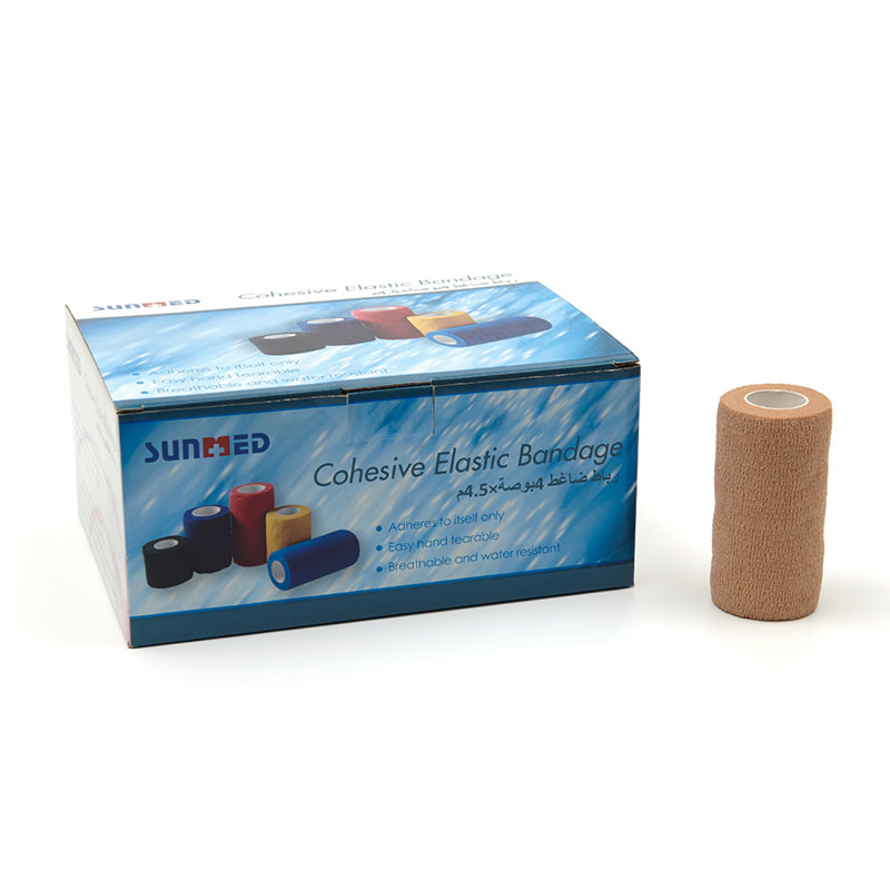 Дешевий роздрібний нетканий когезивний бинт із коробкою для відображення 