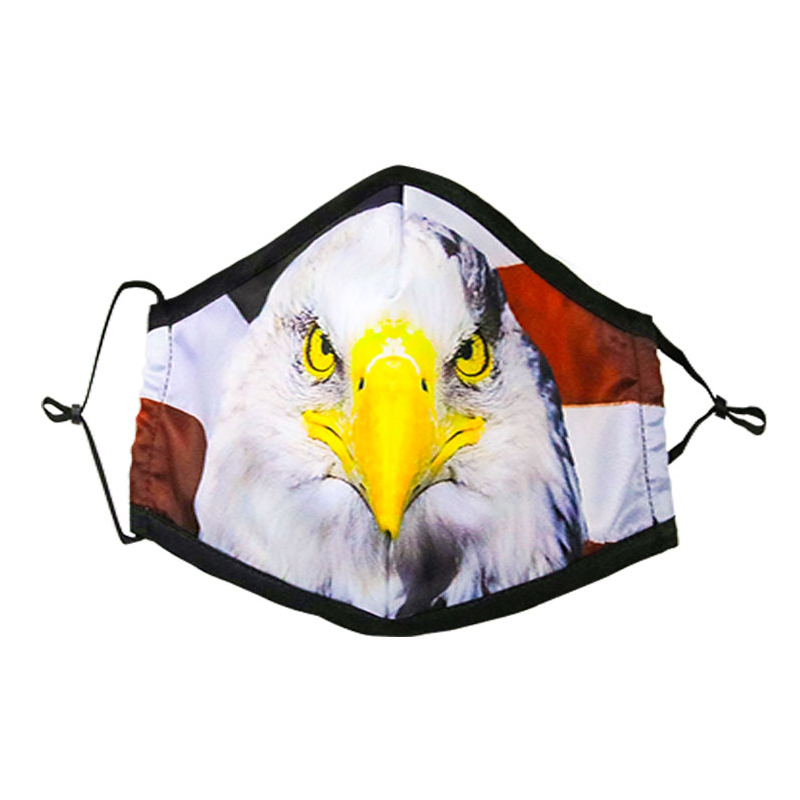 Нова регульована 3-шарова бавовняна маска з повнокольоровим друком проти забруднення 