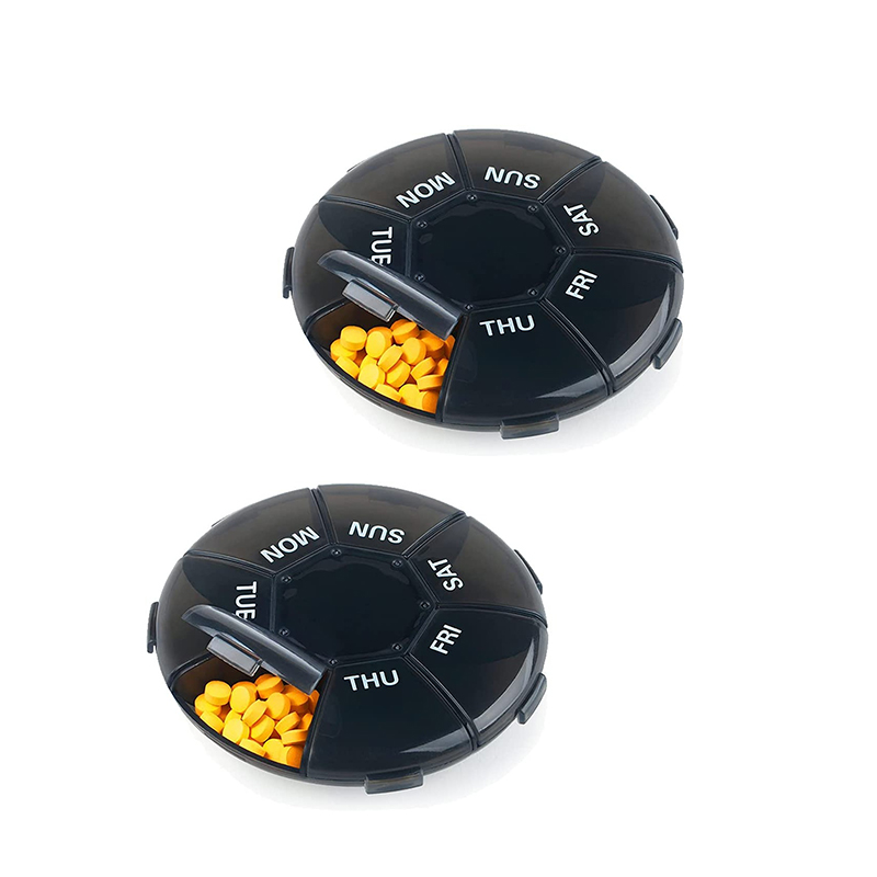 Компактний маленький тижневий органайзер для таблеток для вітамінних добавок 