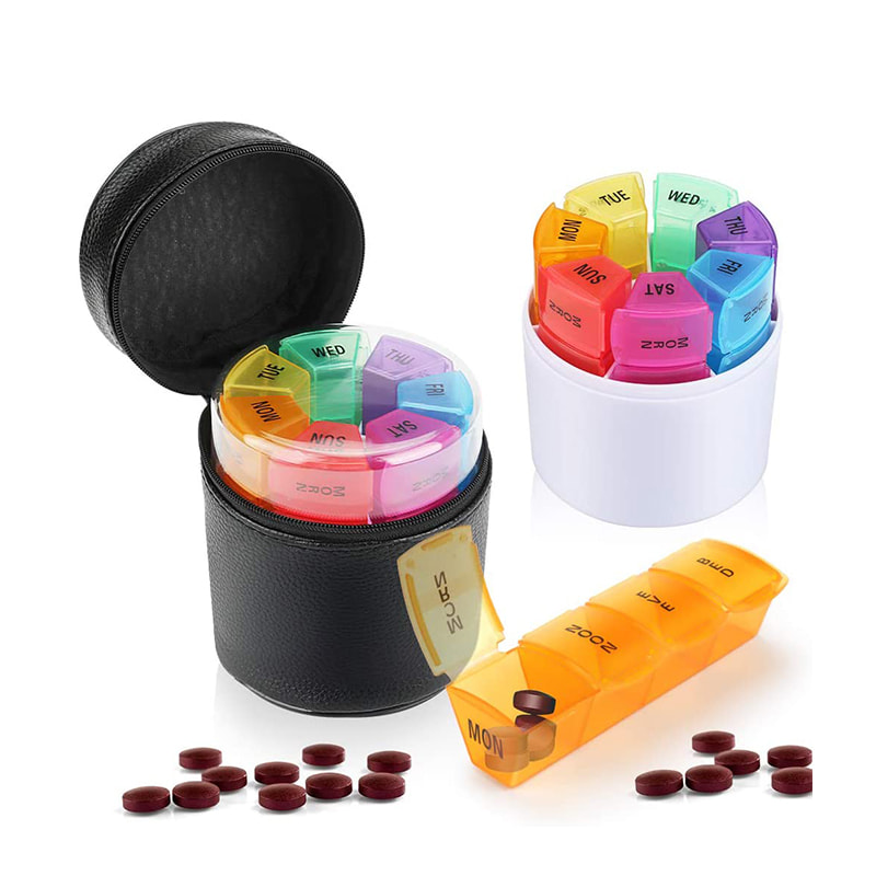 Планувальник неонових таблеток для подорожей із сумкою на блискавці 