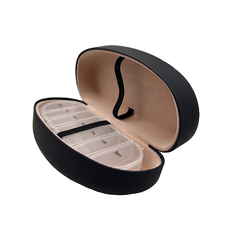 Новинка Щотижневий органайзер для таблеток із 7 відділеннями та футляром для окулярів