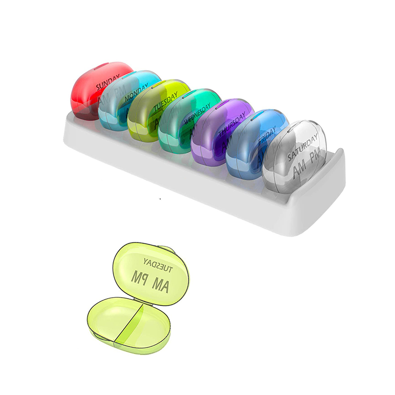 Портативний щотижневий 7-денний контейнер для таблеток з 14 відділеннями 