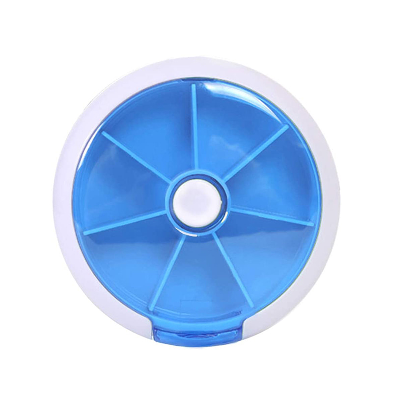 Щотижневий планувальник таблеток із кнопковим поворотом із 7 відділеннями 