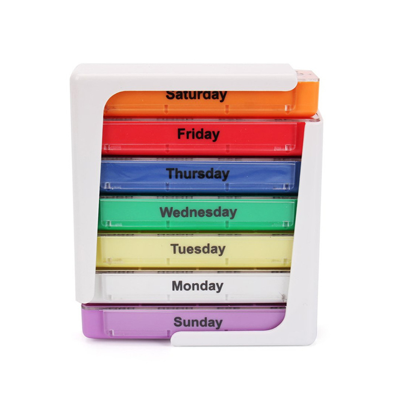 Пластиковий диспенсер для таблеток на 7 днів із 28 відділеннями для подорожей 
