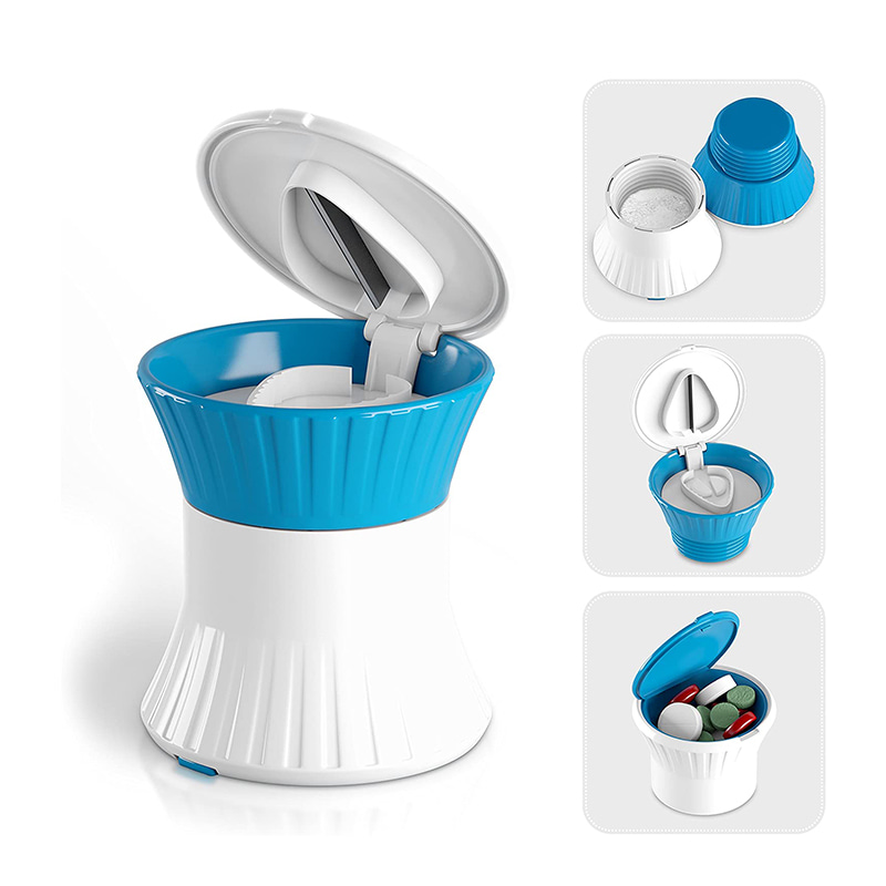 Дешева популярна маленька машина для подрібнення таблеток із контейнером для зберігання 